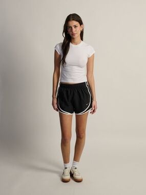 Nike Black Athletic Shorts with White Piping‎ - Women's